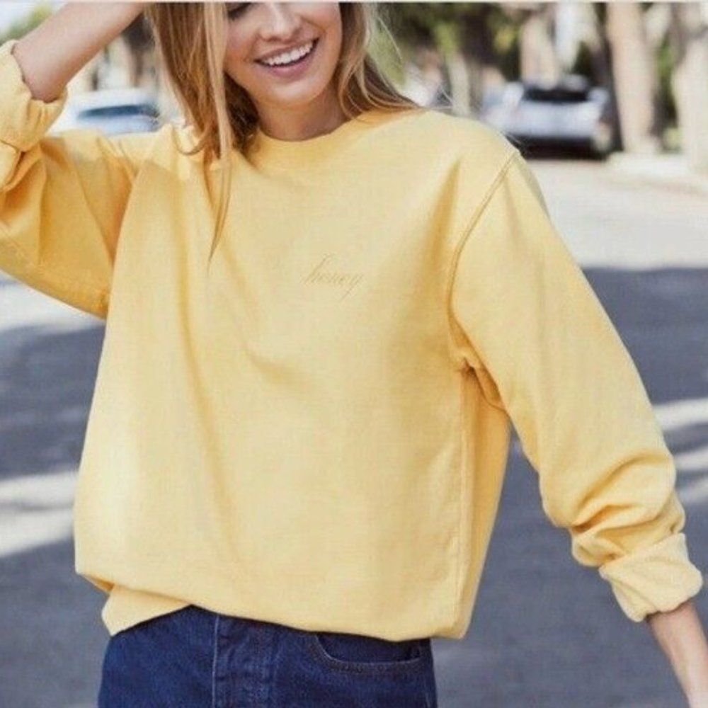 John Galt Brandy Melville Honey Pullover Sweatshirt size xs